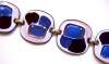 Kay Denning Copper Enamel Bracelet ~ Bluish Lavender & Purple